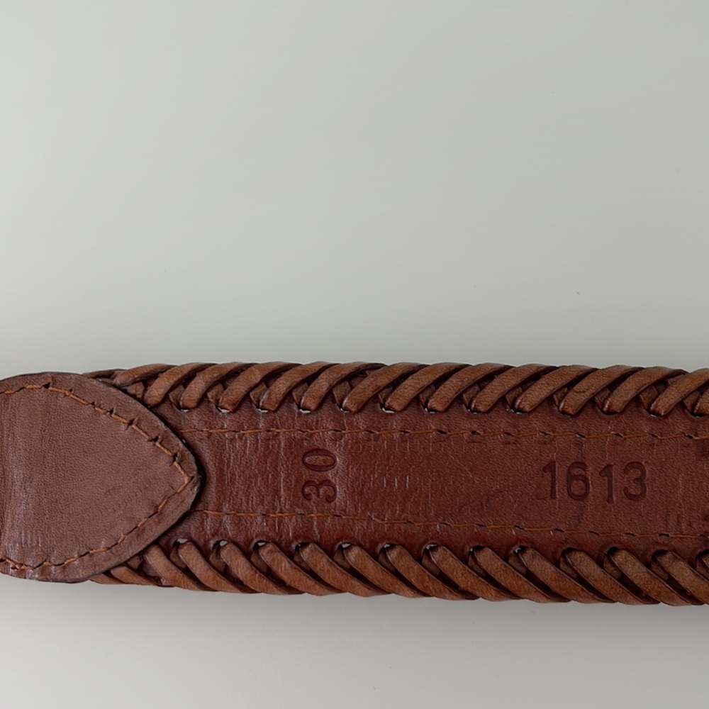Eddie Bauer 1993 Brown  Leather Beaded Western Belt Size 30 - Picture 10 of 16